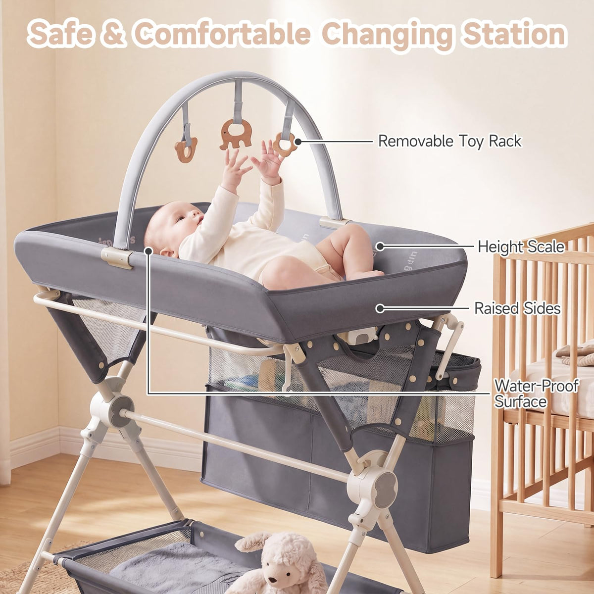 Portable Baby Changing Table with Wheels T20053