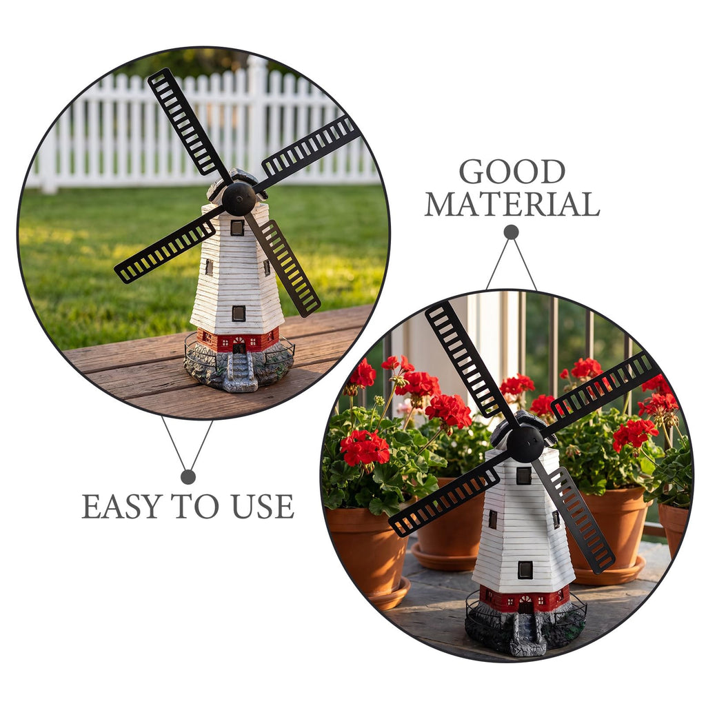 Solar Powered LED Lighthouse Garden Statue T7843