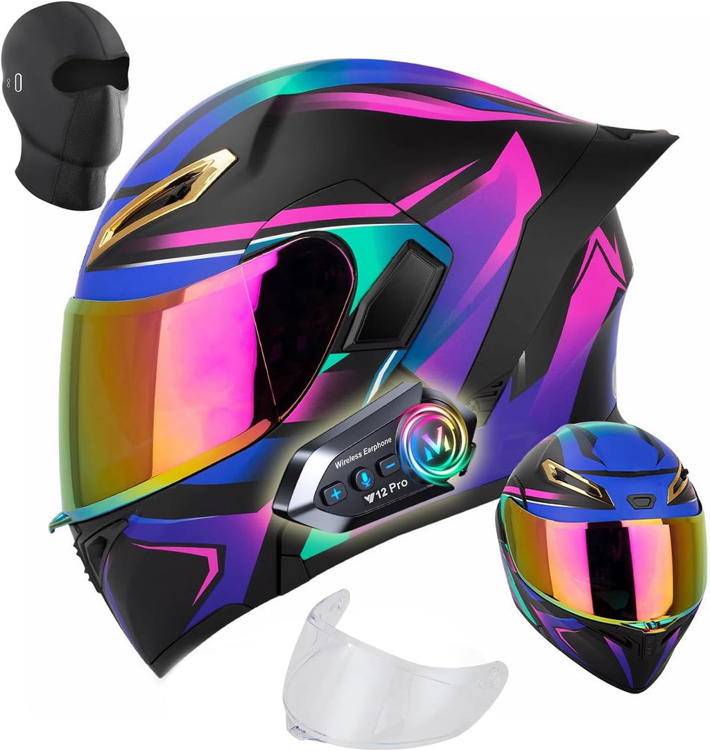 DOT Approved Flip Up Full Face Bluetooth Motorcycle Helmet I55262