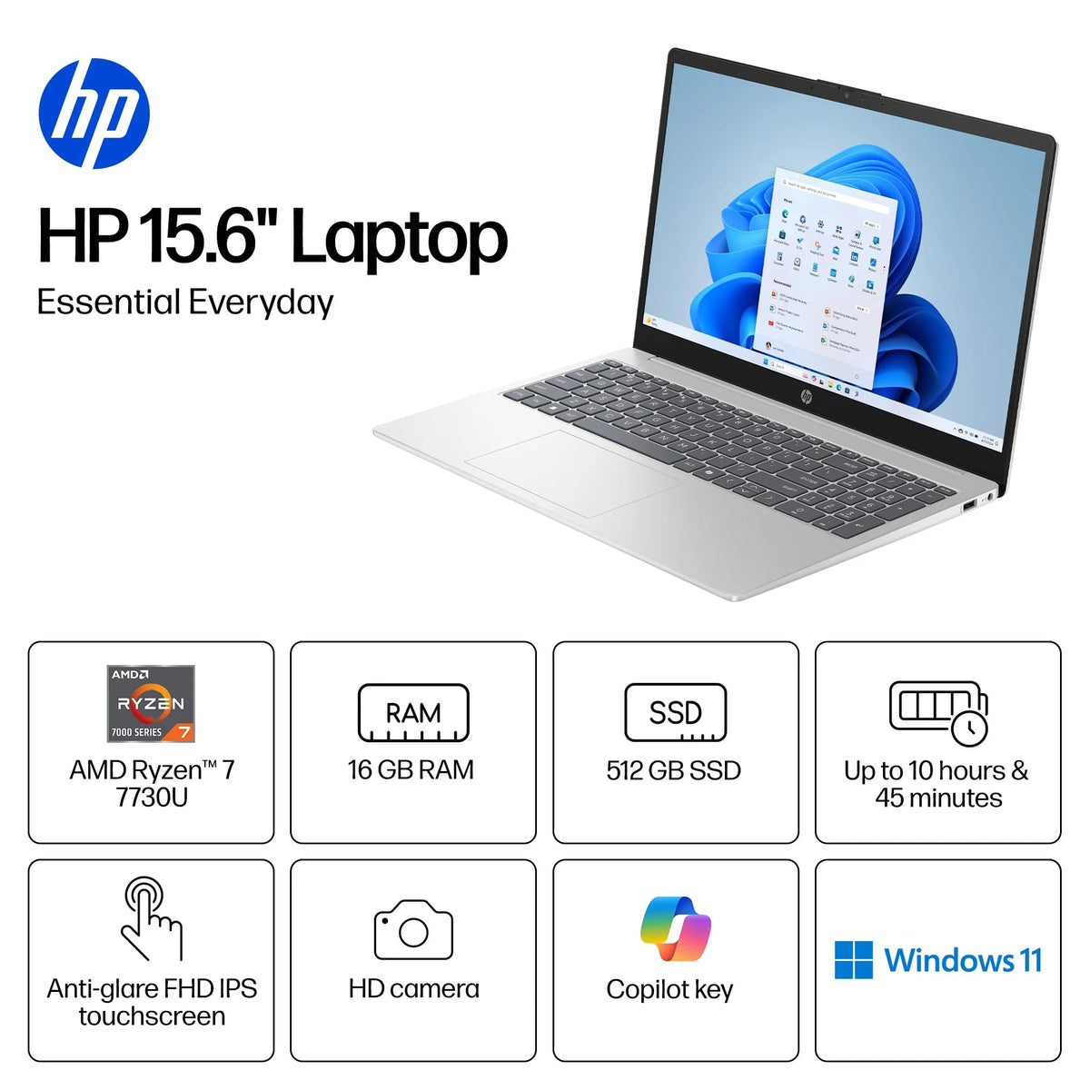 15.6 inch FHD IPS Touch Laptop, AMD Ryzen 7, 16GB DDR4 RAM, 512GB SSD S919