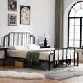 Black Full Size Metal Bed with Headboard and Footboard K9394
