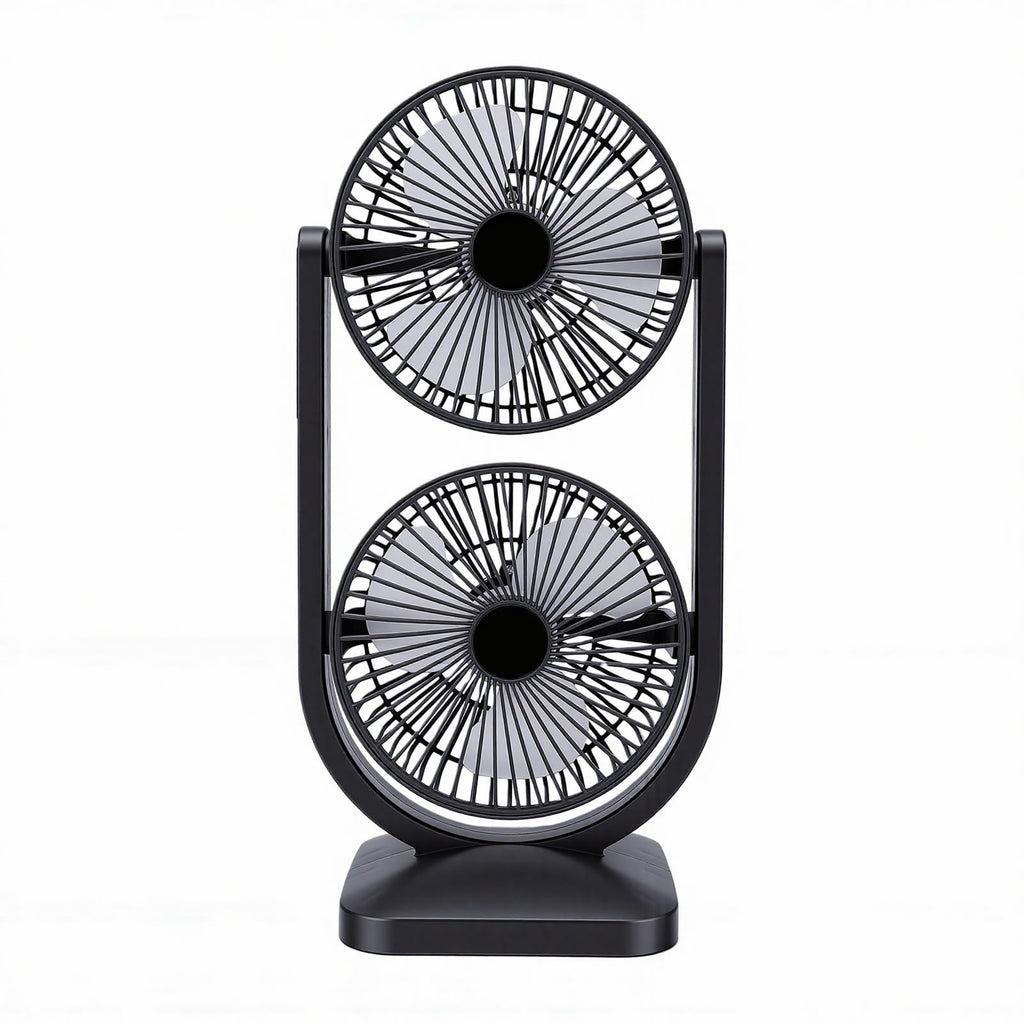 Portable USB Rechargeable 2 in 1 Dual Head Desk Fan E26343