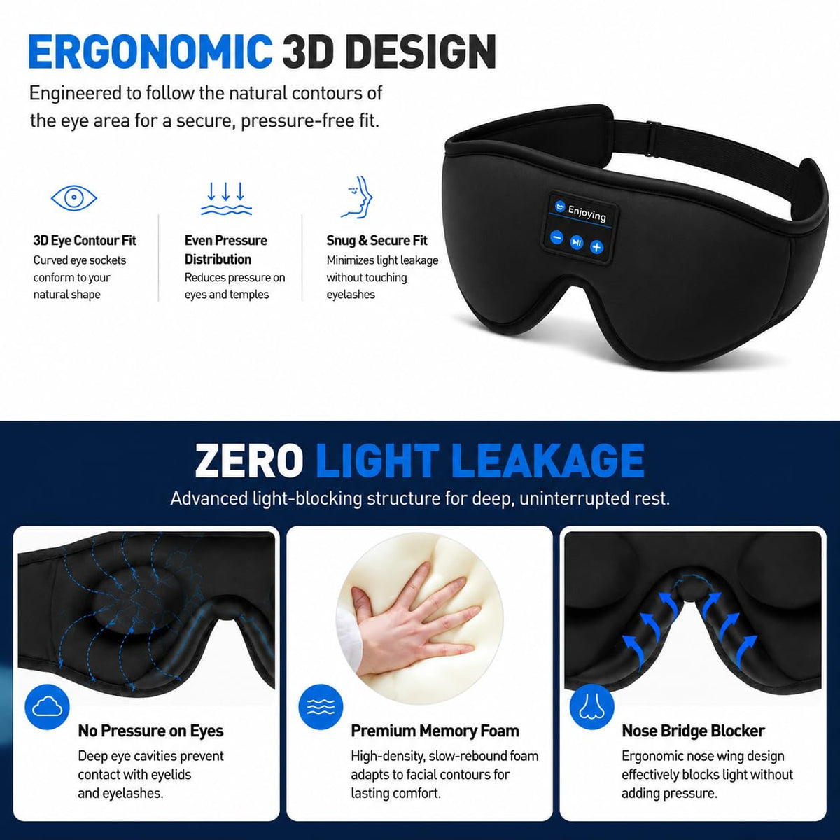 Sleep Mask with Bluetooth Headphones B464245