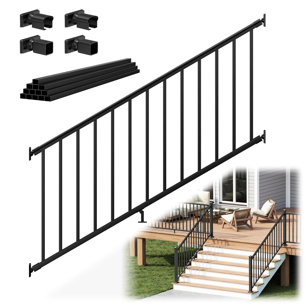Black Aluminum Deck Railing Kit U4239