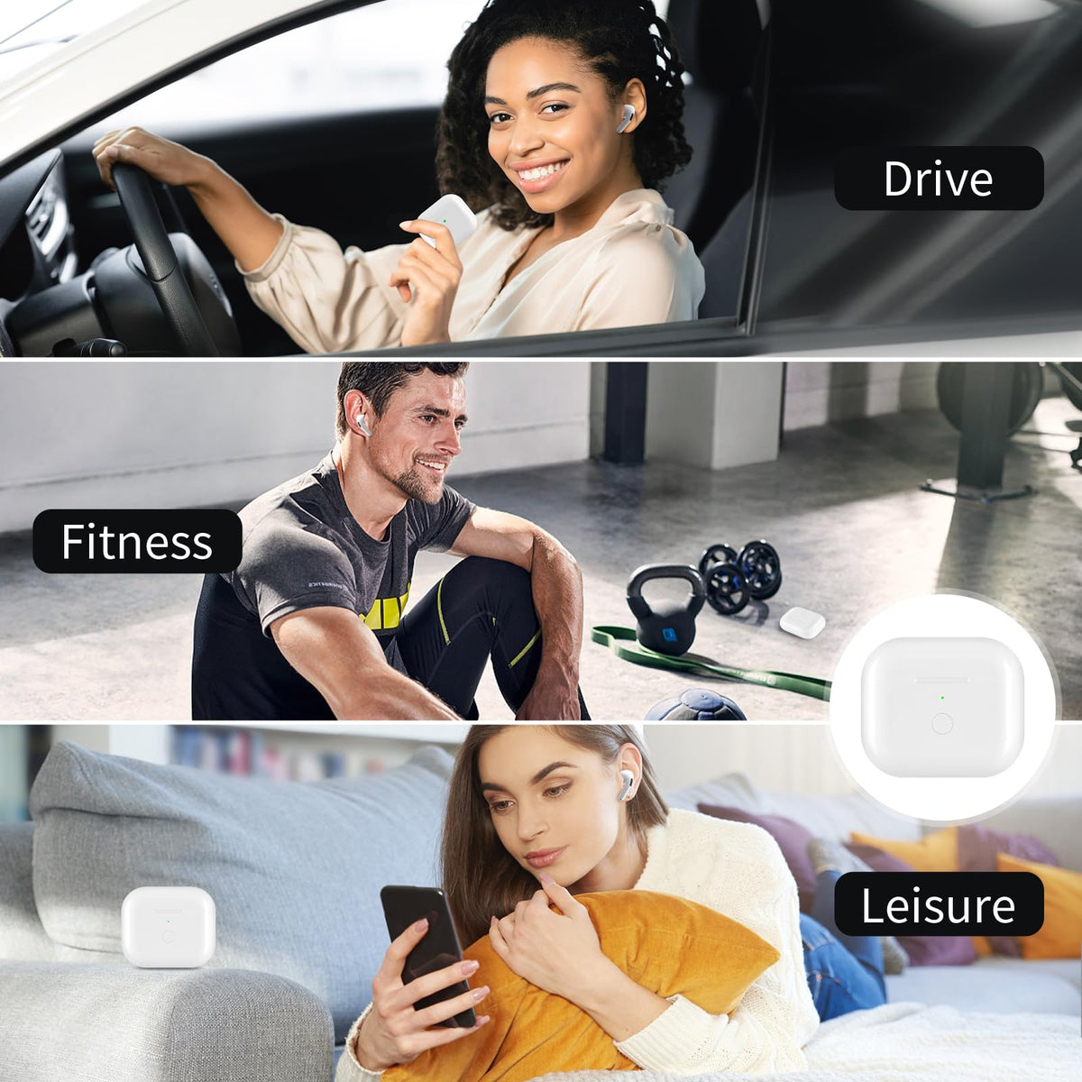 Wireless Charging Case Replacement with Bluetooth Pairing Sync Button B961018
