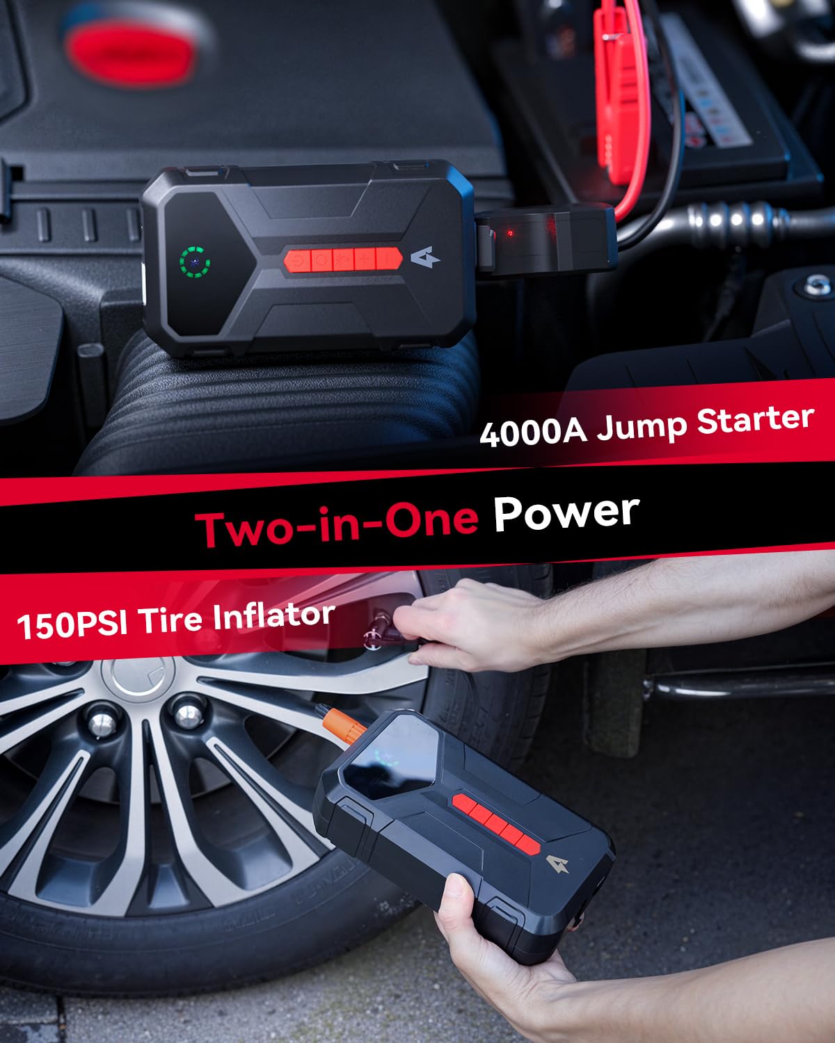 4000A Jump Starter with 150PSI Air Compressor L9093