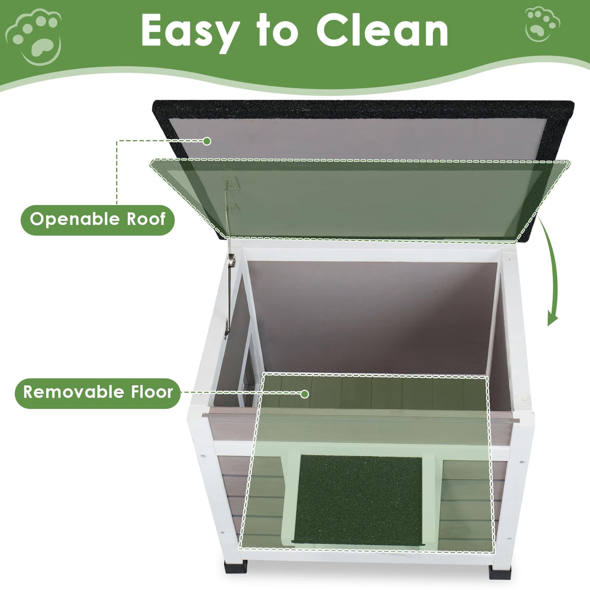 Grey Outdoor Insulated Cat House C5726