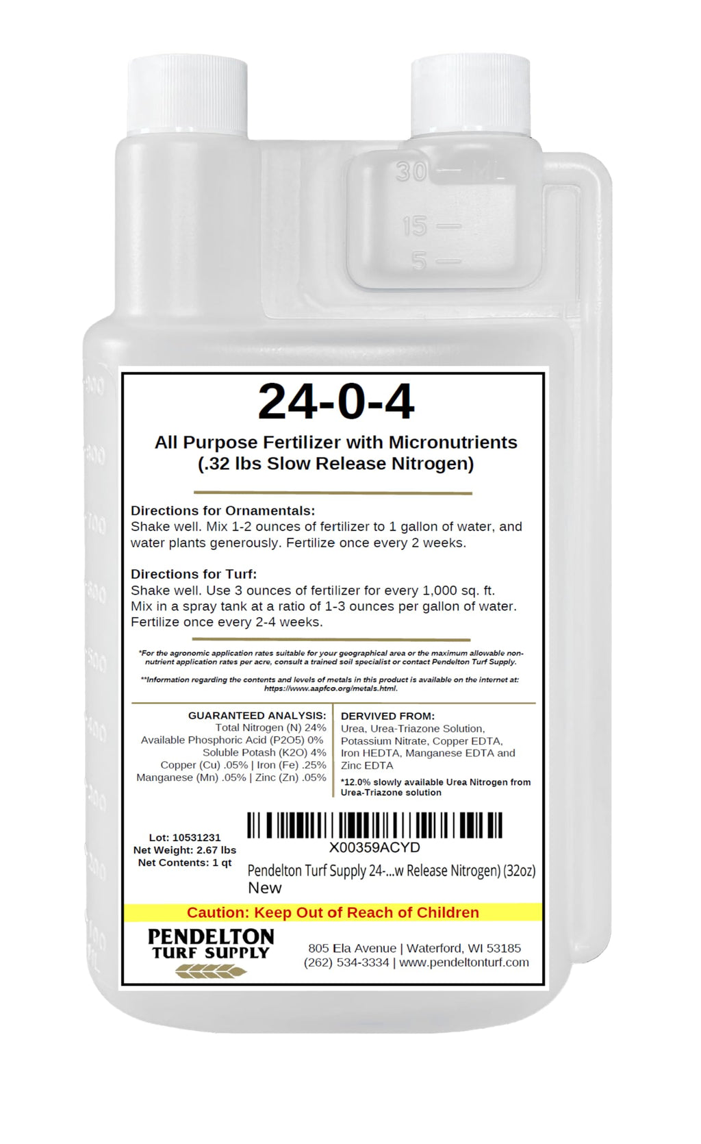 All Purpose Liquid Fertilizer with Micronutrients 32oz F893