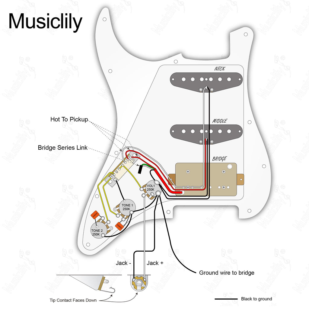 Black Pre-wired HSS Pickguard Set Z643