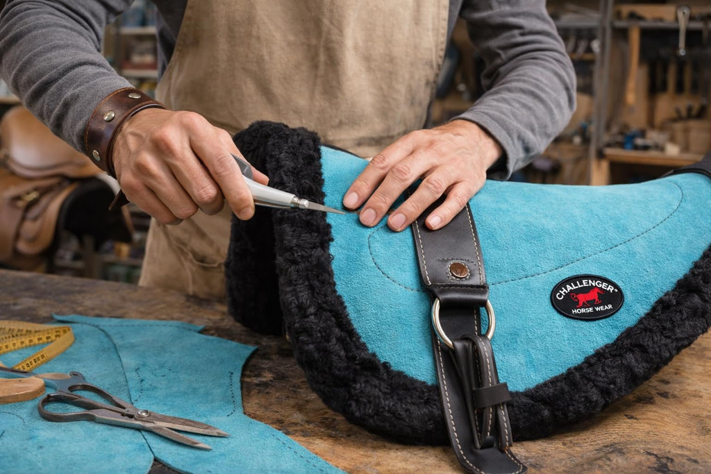 Turquoise Suede Leather Western Saddle Pad with Stirrups N309569