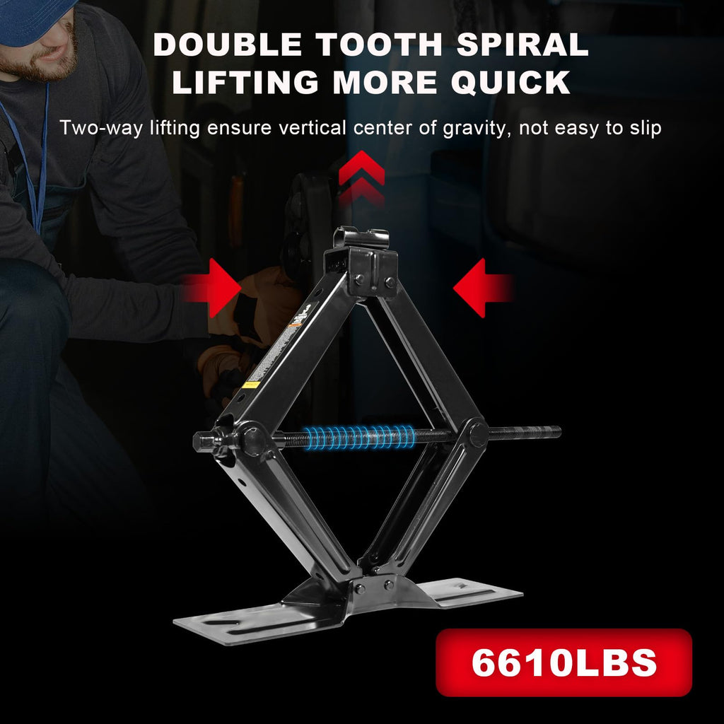 3 Ton Scissor Car Jack with Lug Wrench W69810