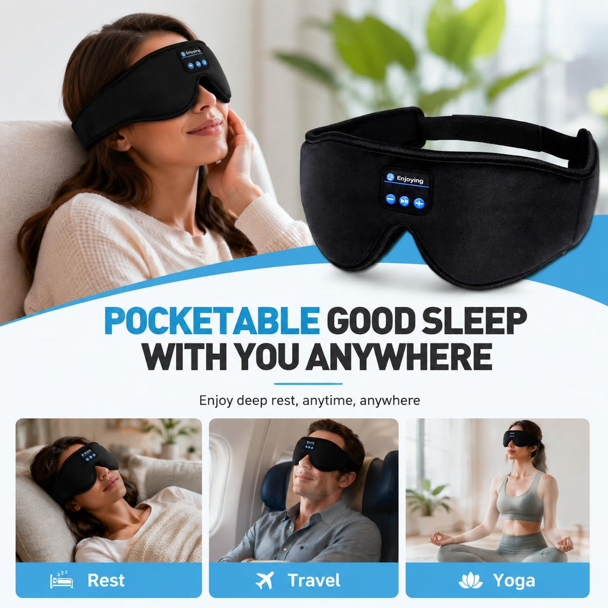 Sleep Mask with Bluetooth Headphones B464245