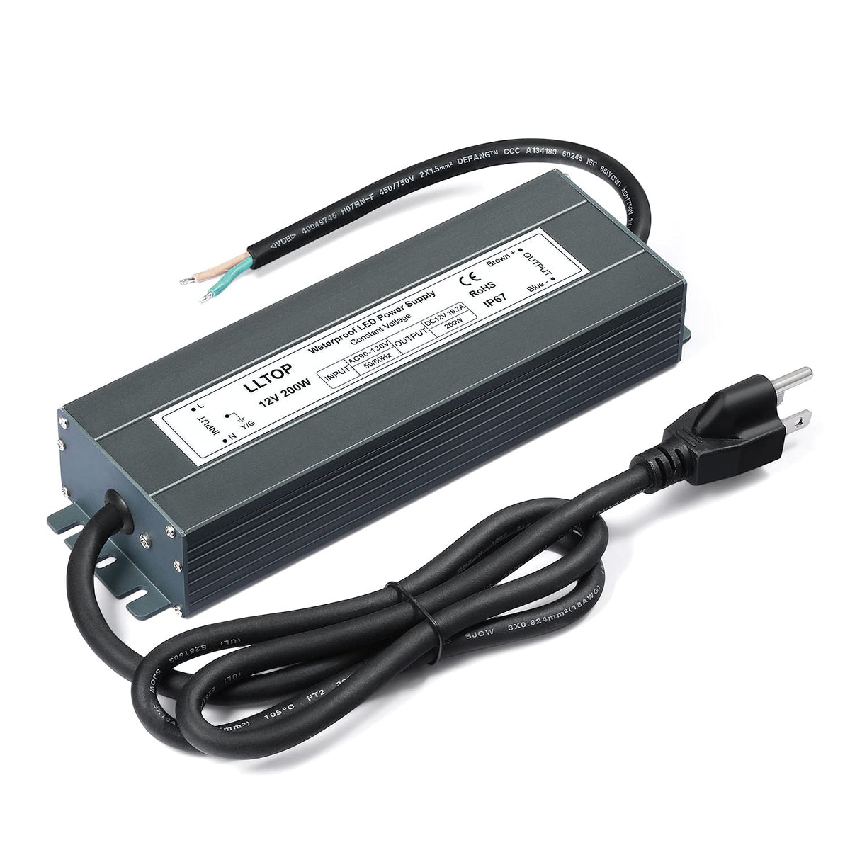 12V DC Waterproof IP67 Power Supply 200W 16.7A S749