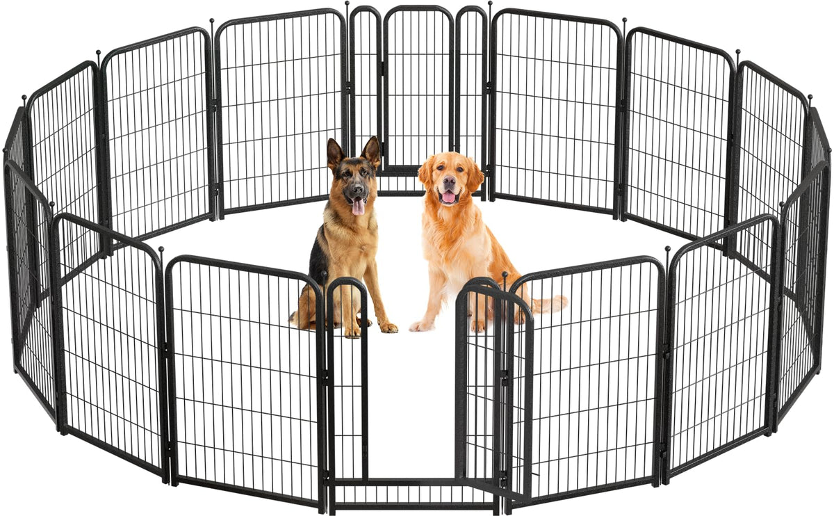 40in 16 Panels Heavy Duty Metal Dog Playpen A29317