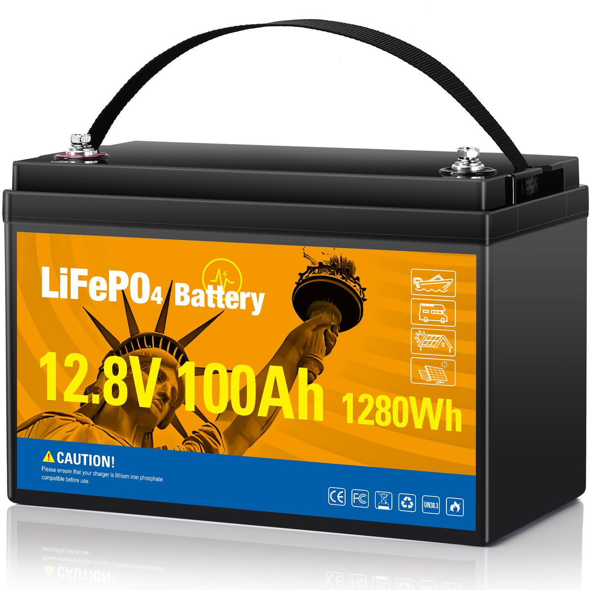 12.8V 100Ah LiFePO4 Lithium Battery B17845