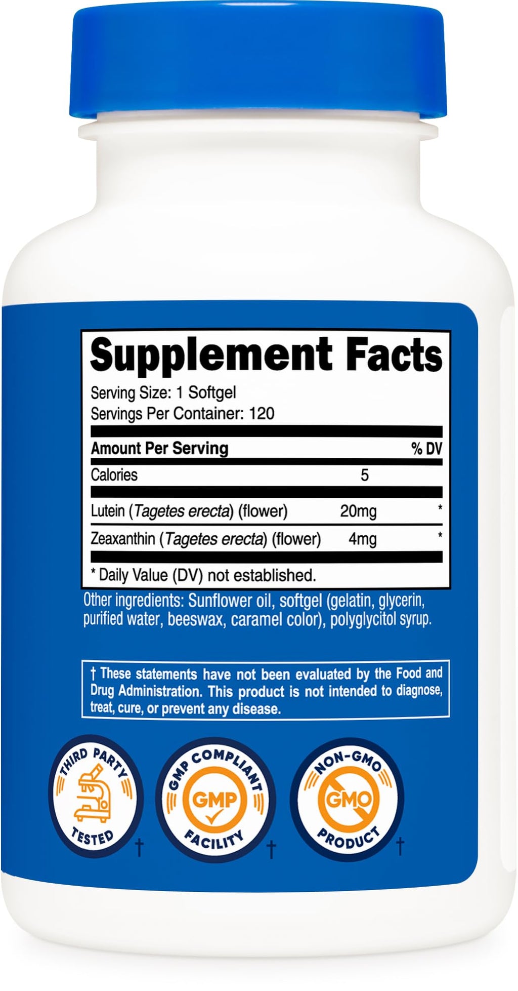 Zeaxanthin with Lutein 20mg 120 Softgels O427