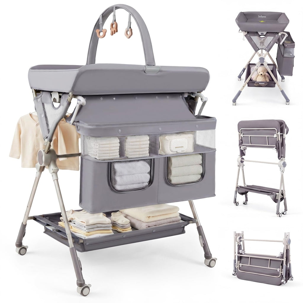 Portable Baby Changing Table with Wheels T20053