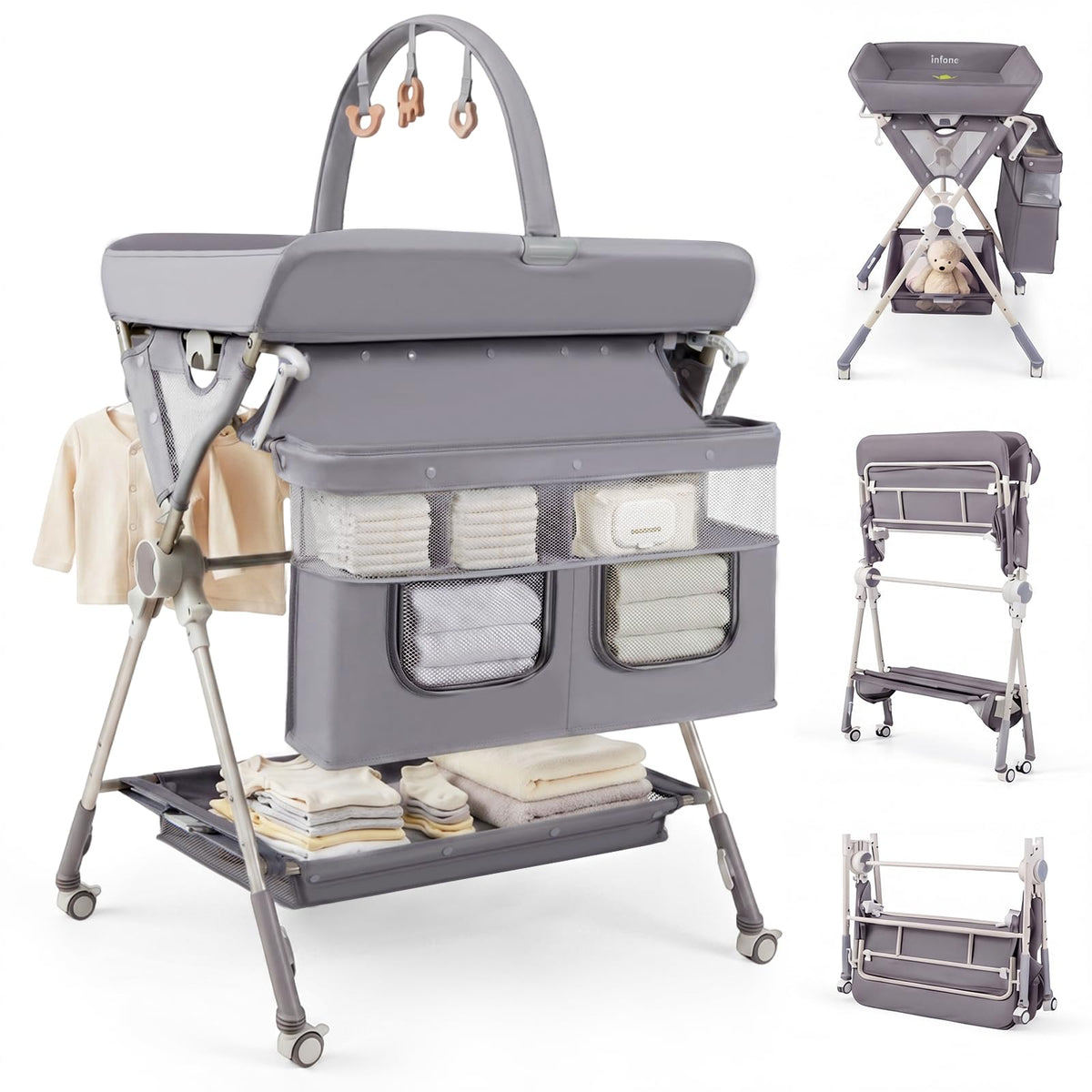 Portable Baby Changing Table with Wheels T20053