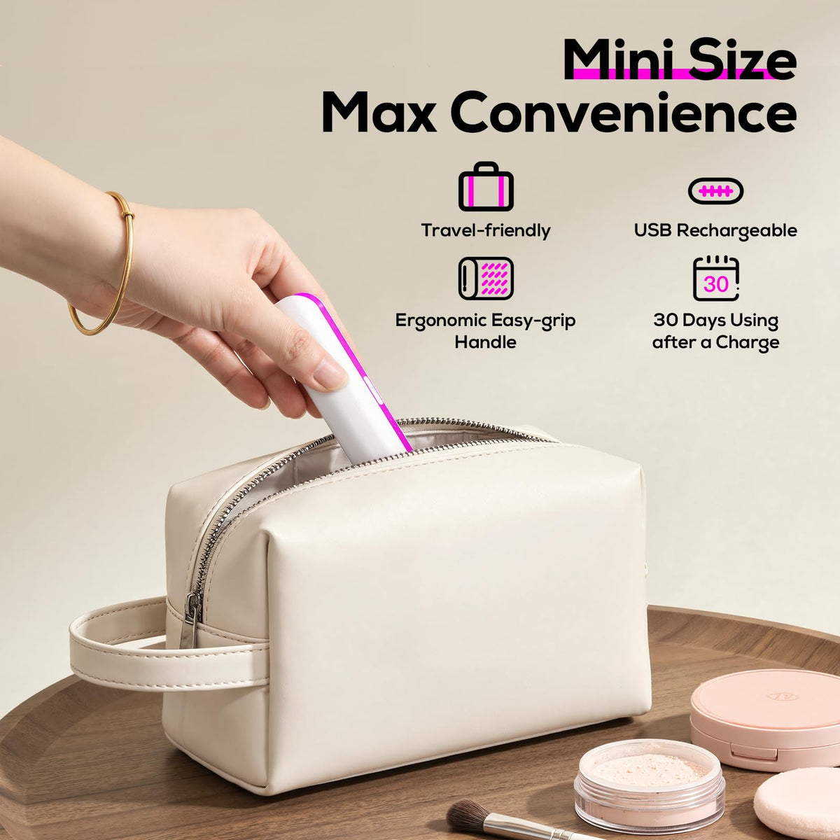 3 Speed Mini Electric Dermaplane Razor with LED Light G813