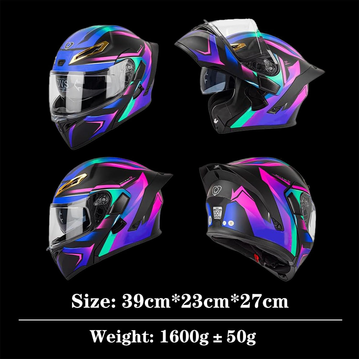 DOT Approved Flip Up Full Face Bluetooth Motorcycle Helmet I55262