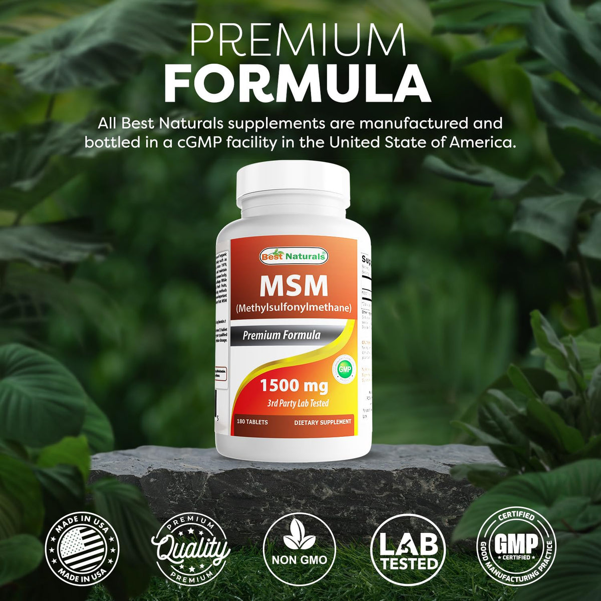 MSM 1500 mg 180 Tablets H795219