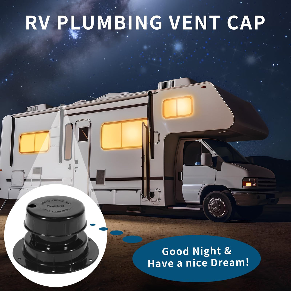 White Plastic RV Roof Vent Cover Replacement Kit 3-Pack C585