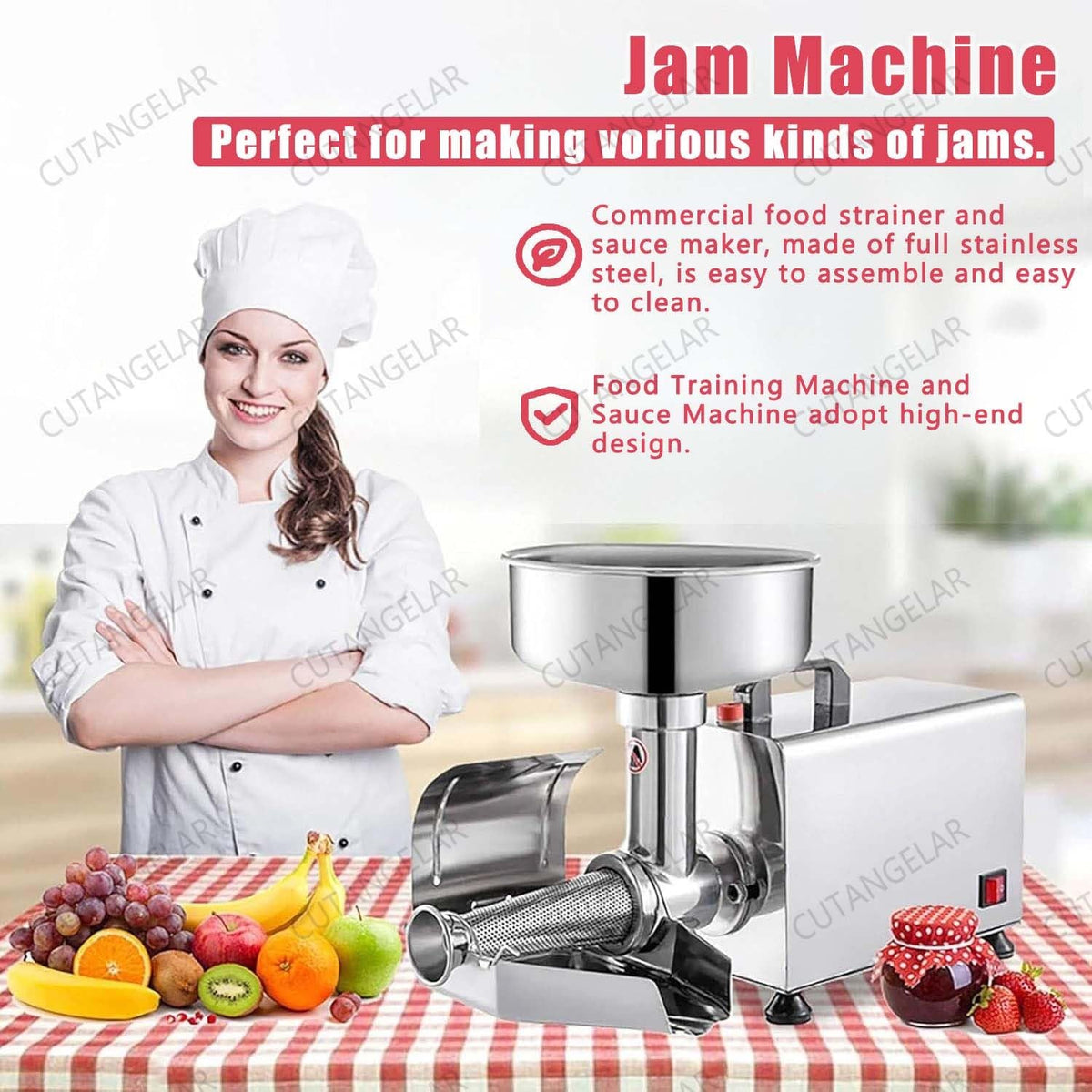 50W Electric Stainless Steel Tomato Strainer L7787
