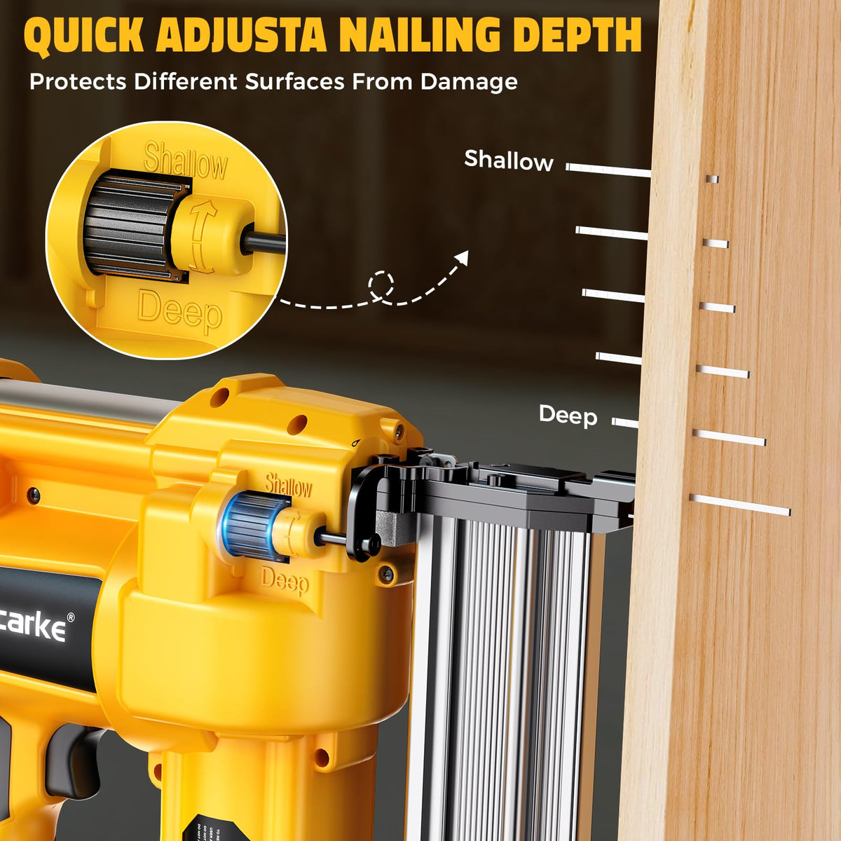 Cordless 2 in 1 Electric Nail Gun Staple Gun with 18GA Nails D58156