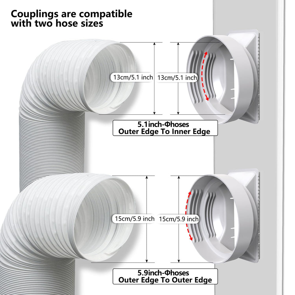 105" Sliding Door AC Vent Kit with Screen Net M3405