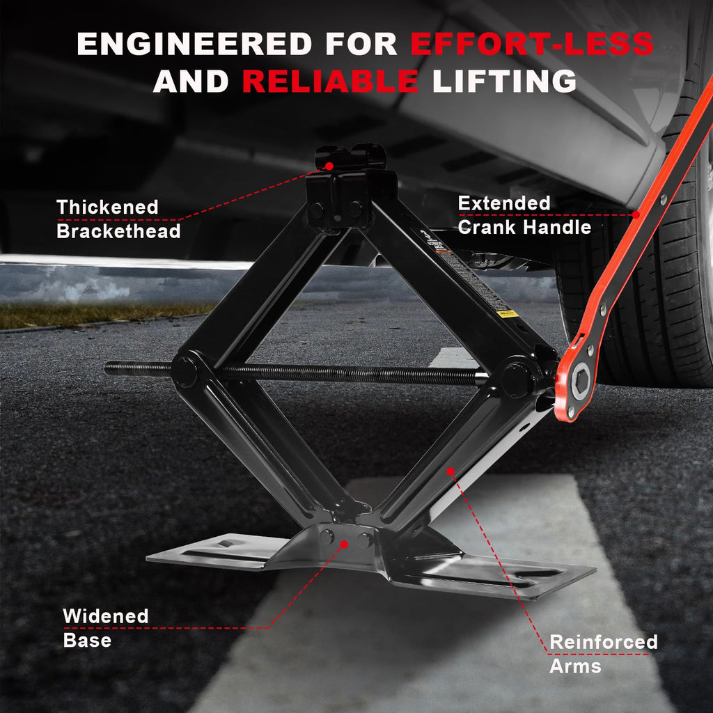 3 Ton Scissor Car Jack with Lug Wrench W69810