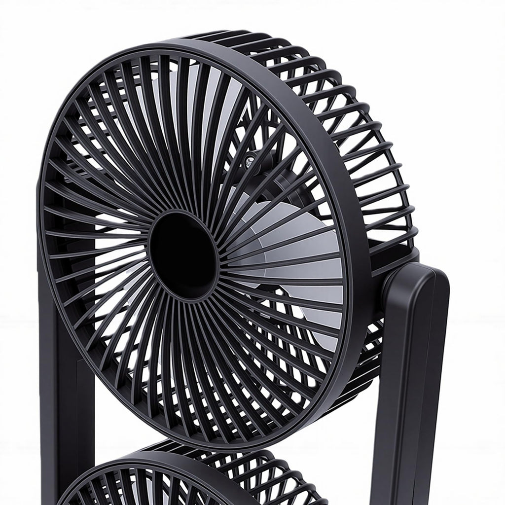 Portable USB Rechargeable 2 in 1 Dual Head Desk Fan E26343