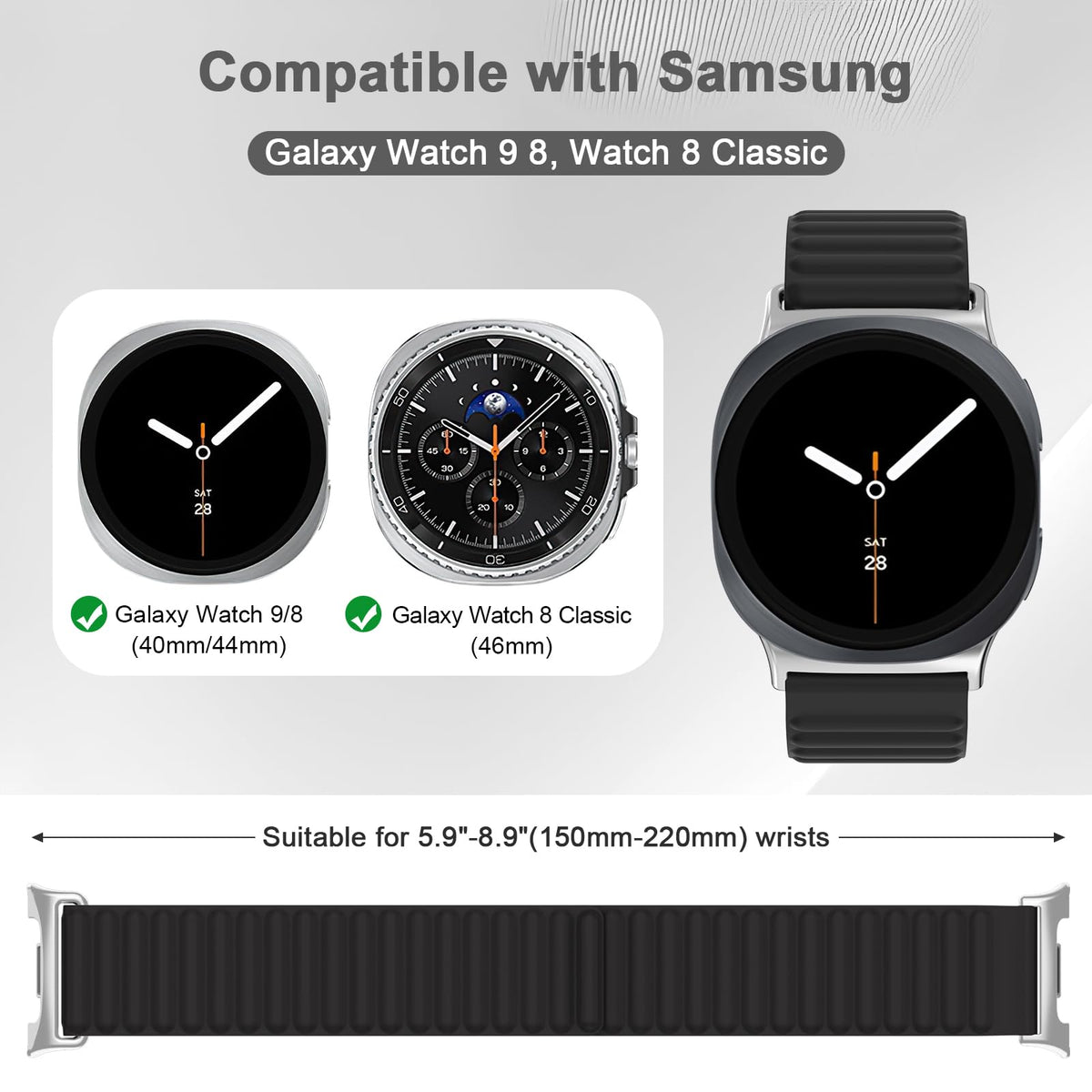 Magnetic Silicone Sport Band 40mm 44mm 46mm B900734