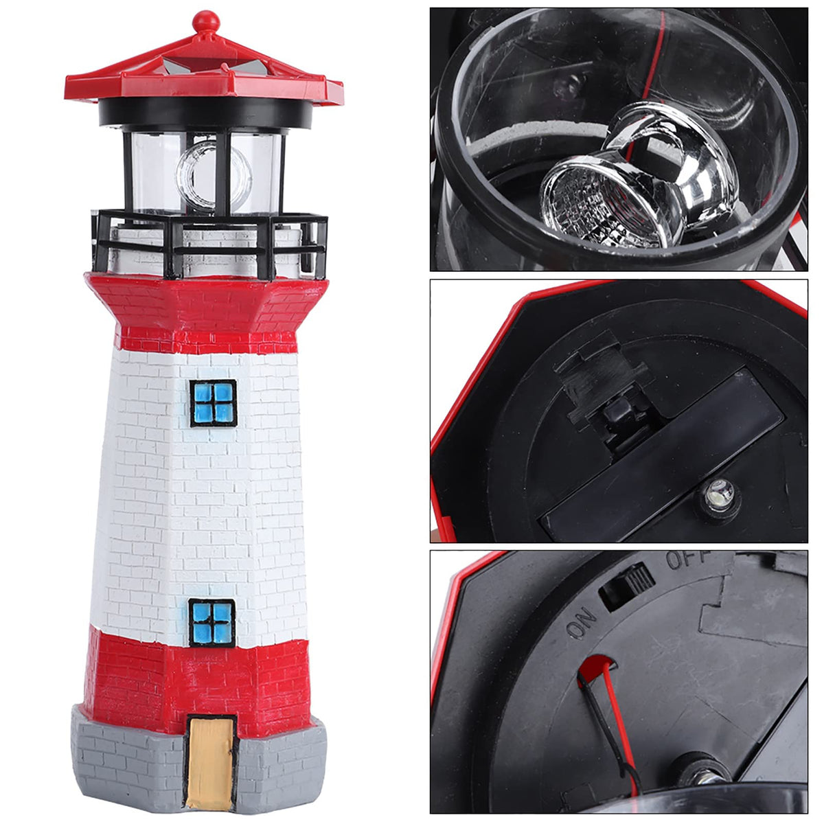 Solar Powered LED Lighthouse S40610