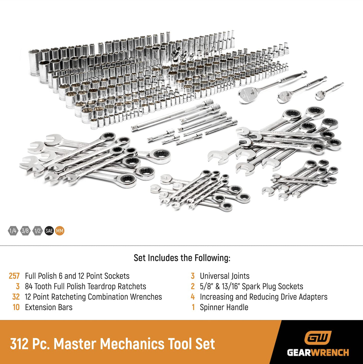 312 Piece Mechanics Tool Set L24580