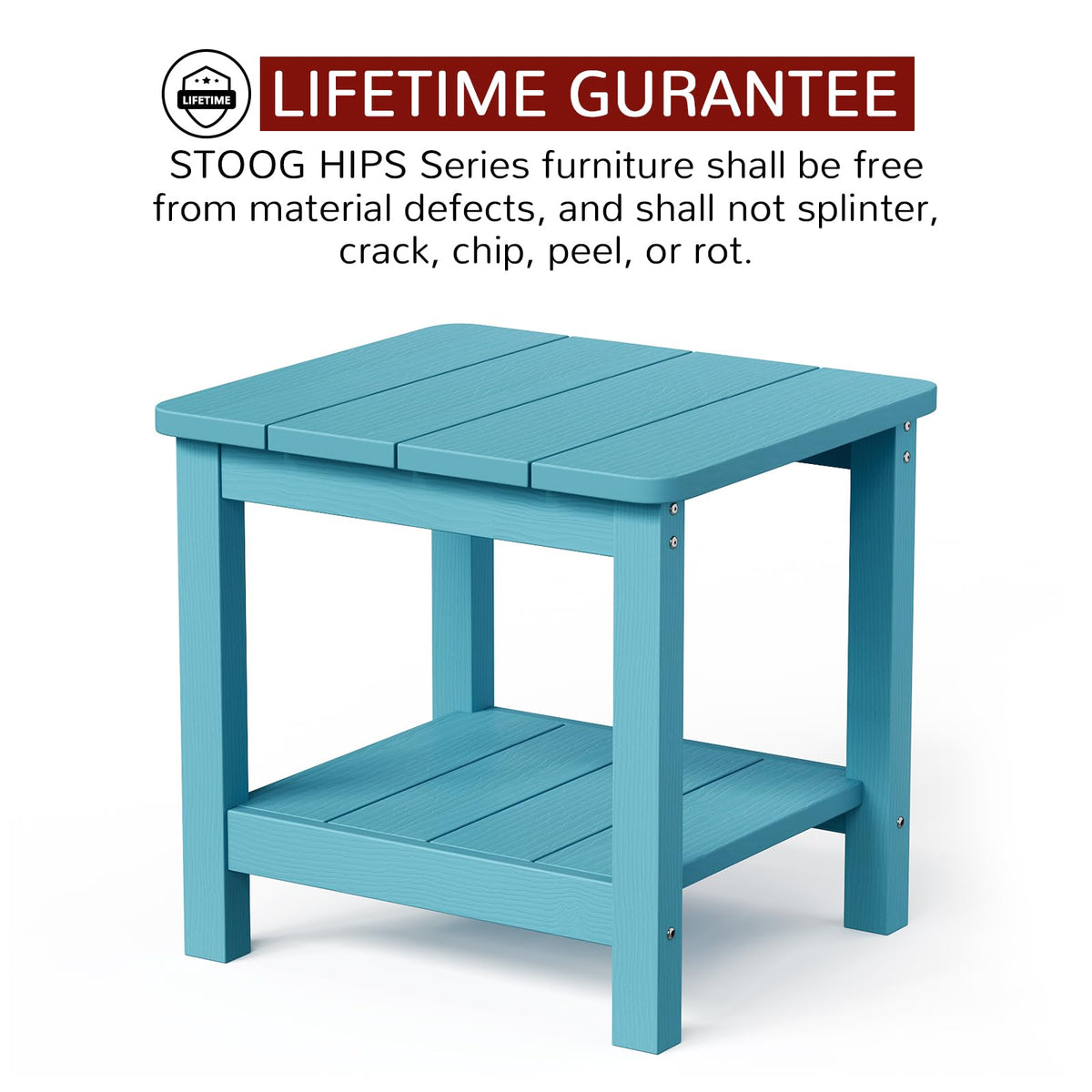Turquoise Rectangular Outdoor Side Table A453