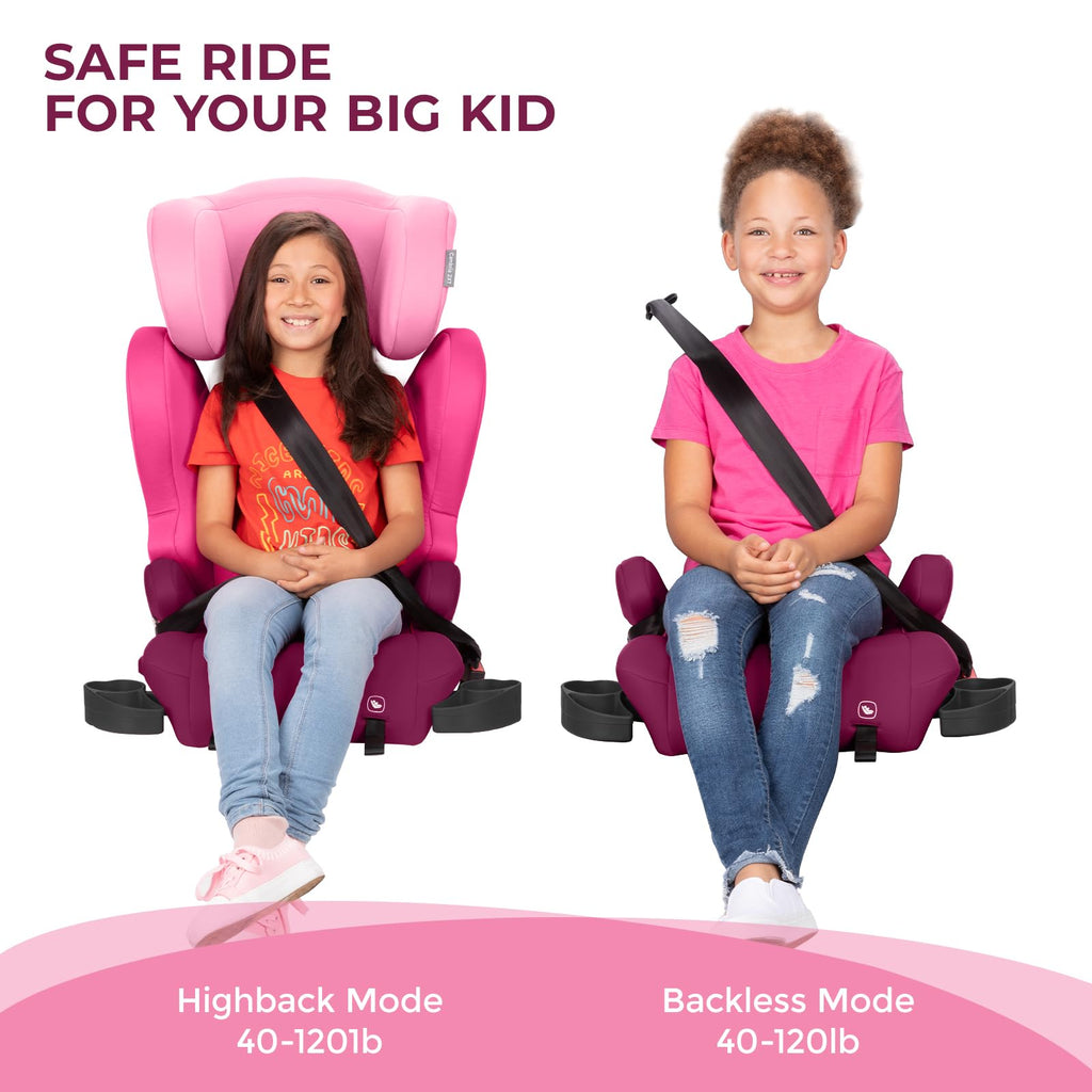 2-in-1 Belt Positioning Booster Seat, Pink B743