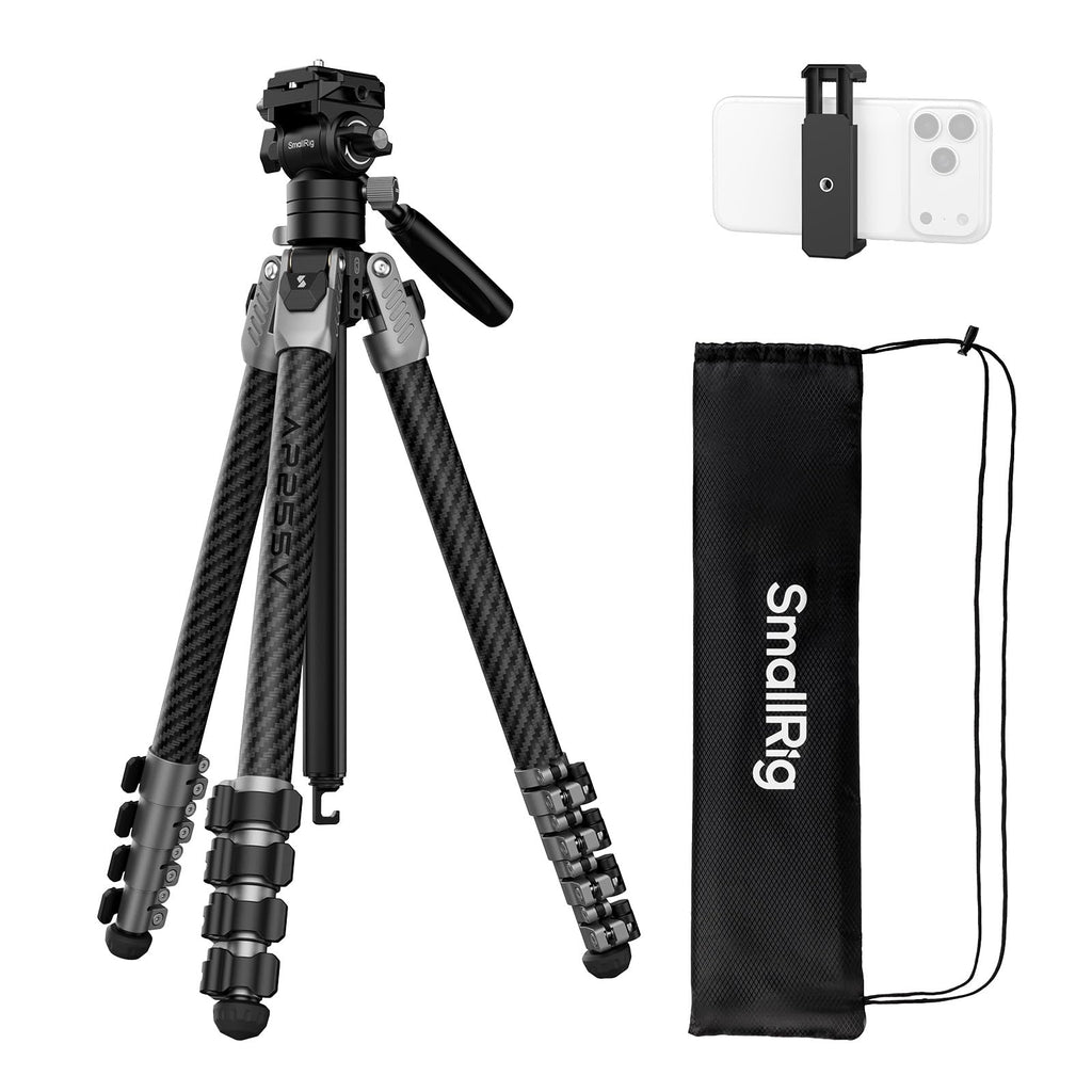 Carbon Fiber Video Tripod with Fluid Head A455