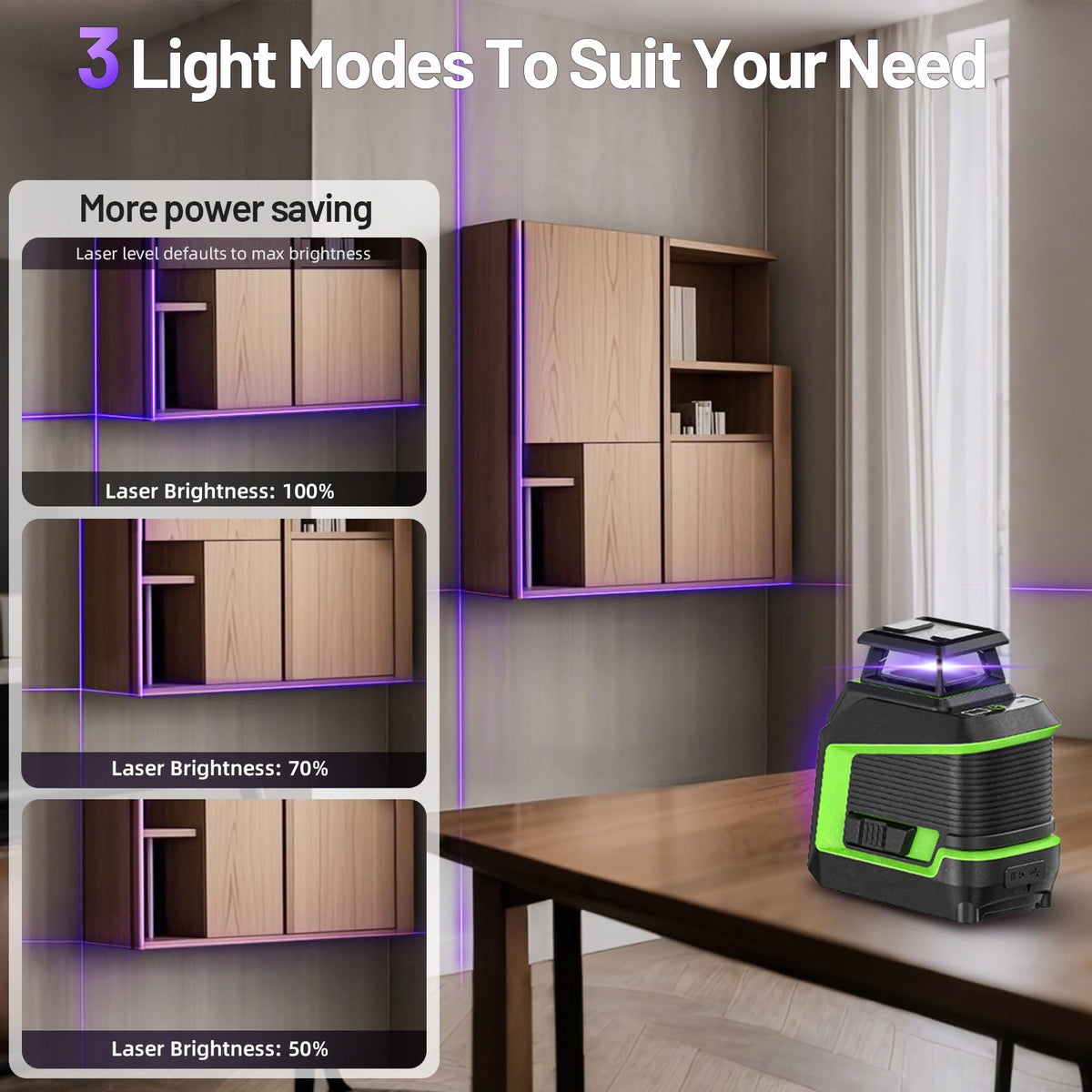360° Self Leveling Laser Level with Pulse Mode Y5117