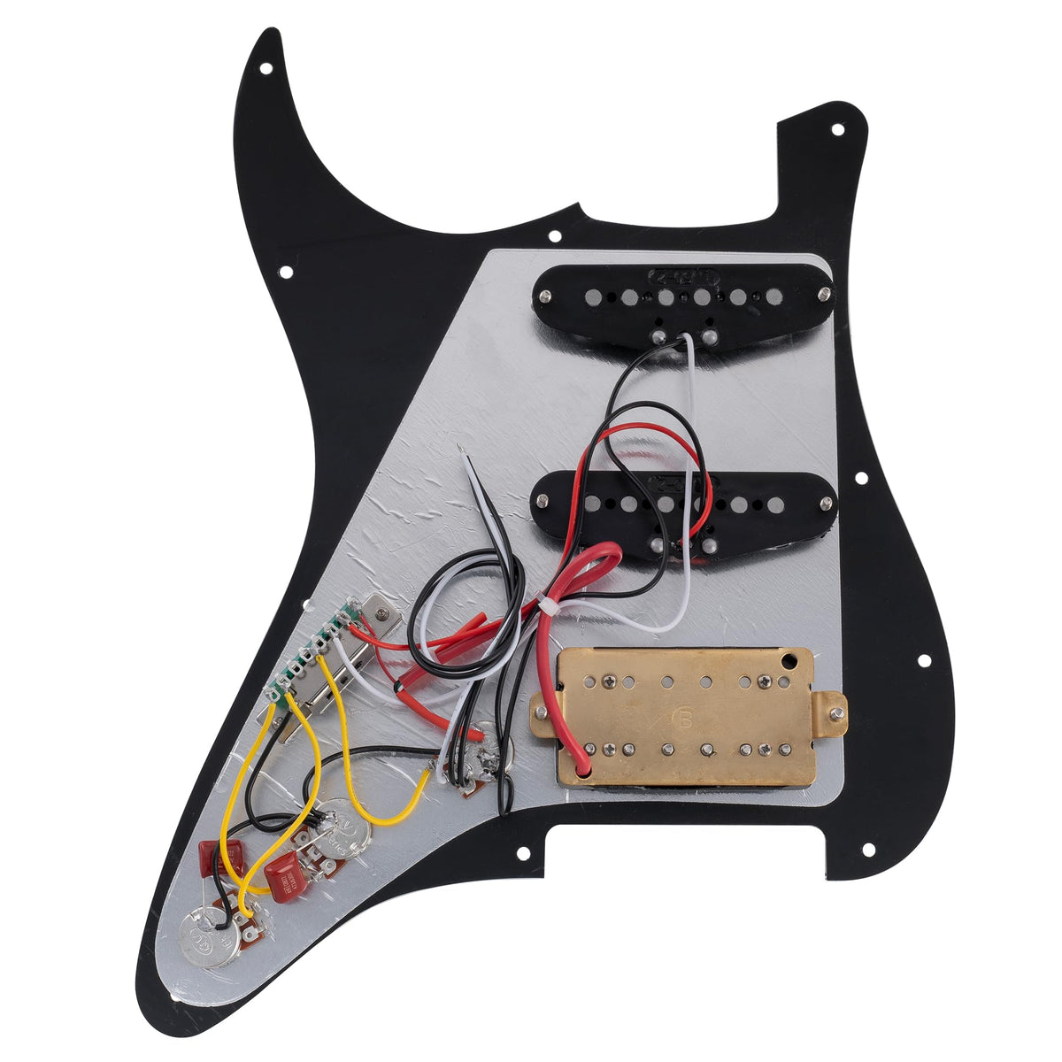 Black Pre-wired HSS Pickguard Set Z643