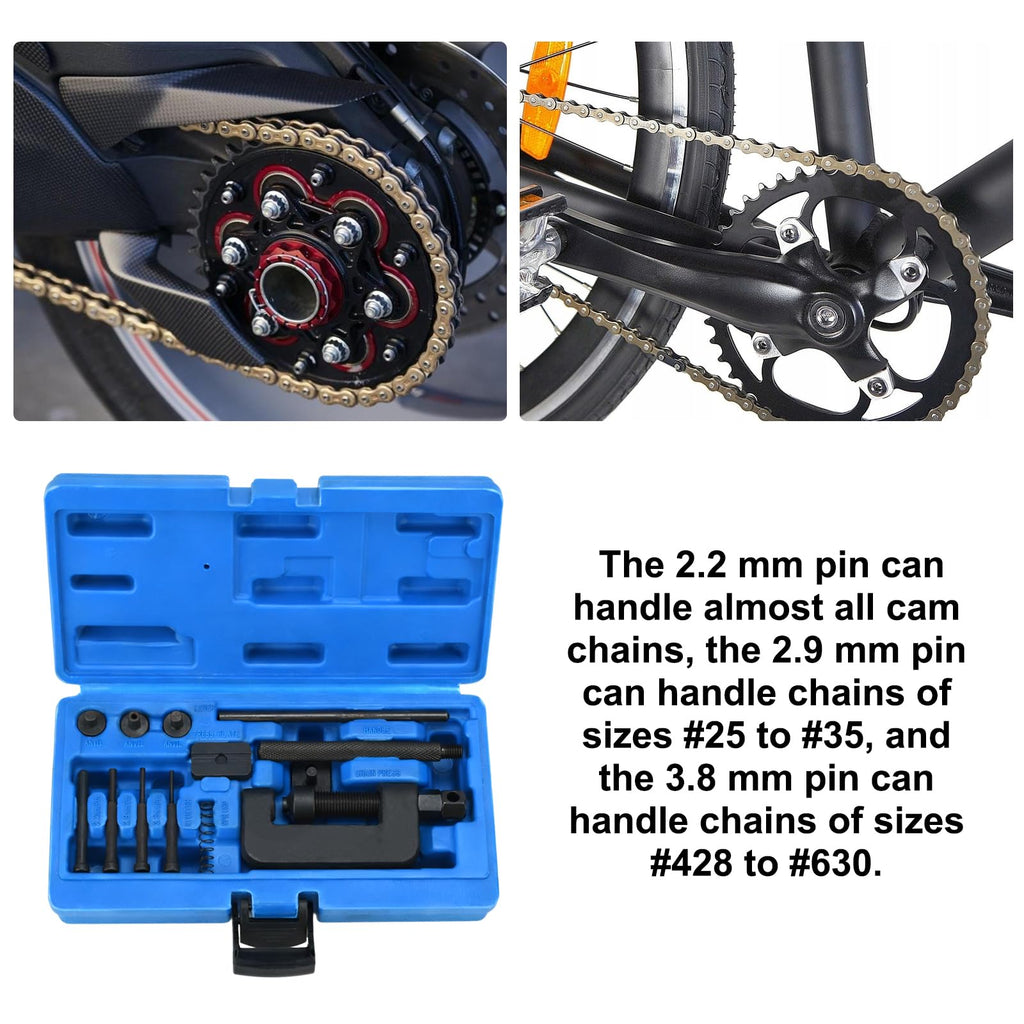 13-Piece Motorcycle Chain Breaker Tool Kit with Carrying Case Z91631