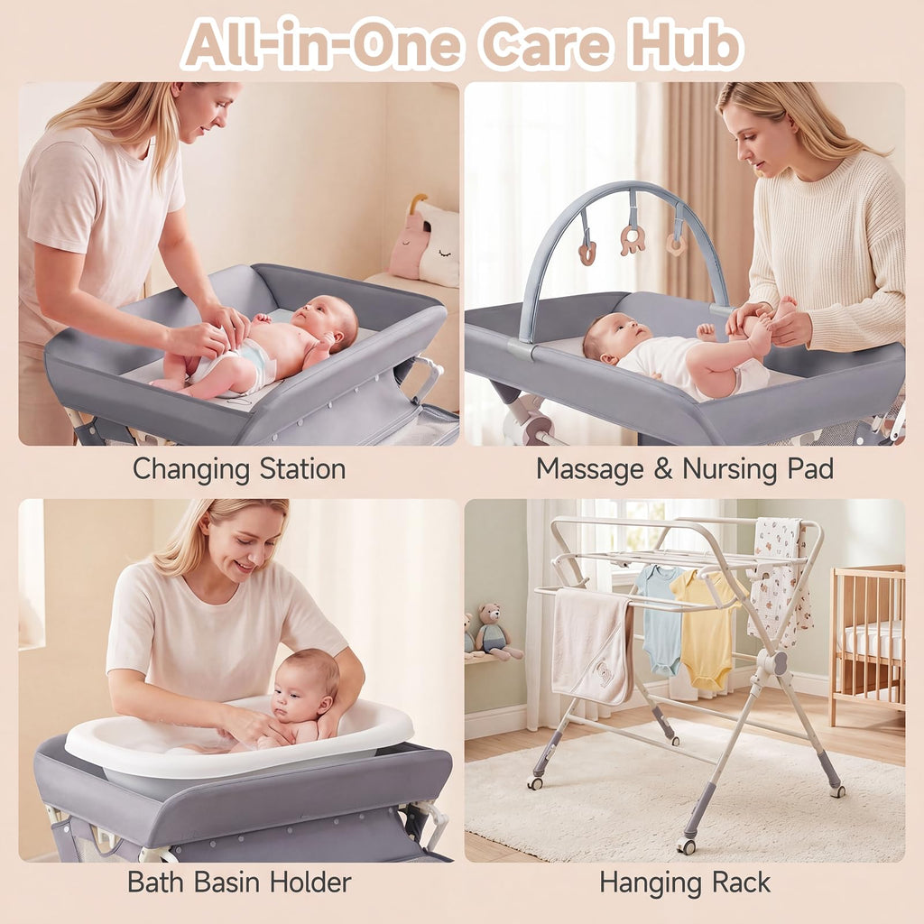 Portable Baby Changing Table with Wheels T20053