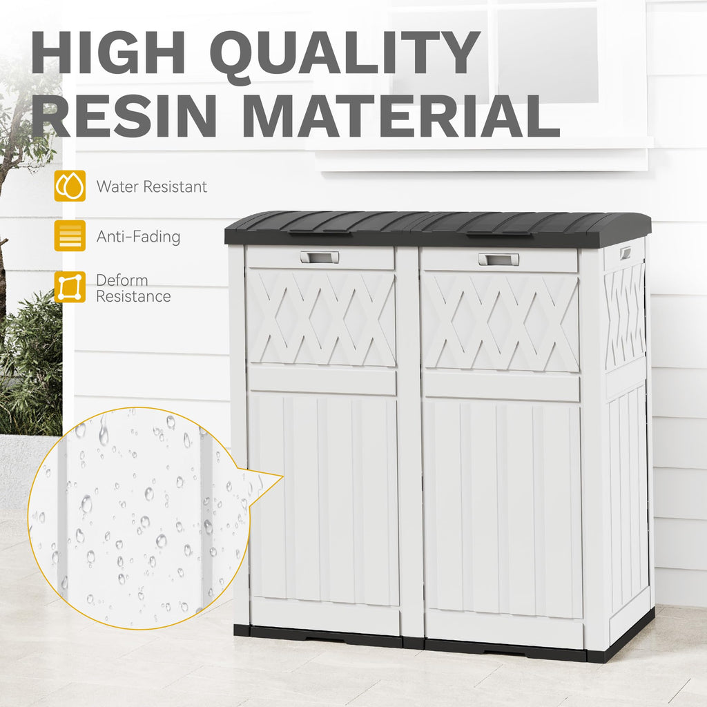 72-Gallon Dual Outdoor Trash Can A186
