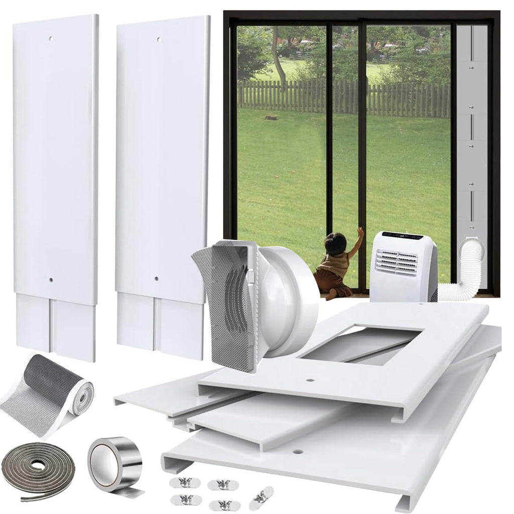 105" Sliding Door AC Vent Kit with Screen Net M3405
