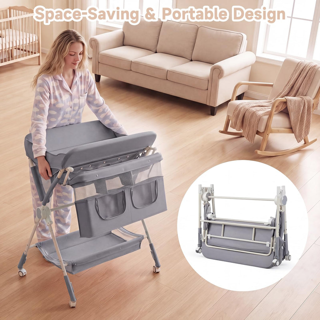 Portable Baby Changing Table with Wheels T20053