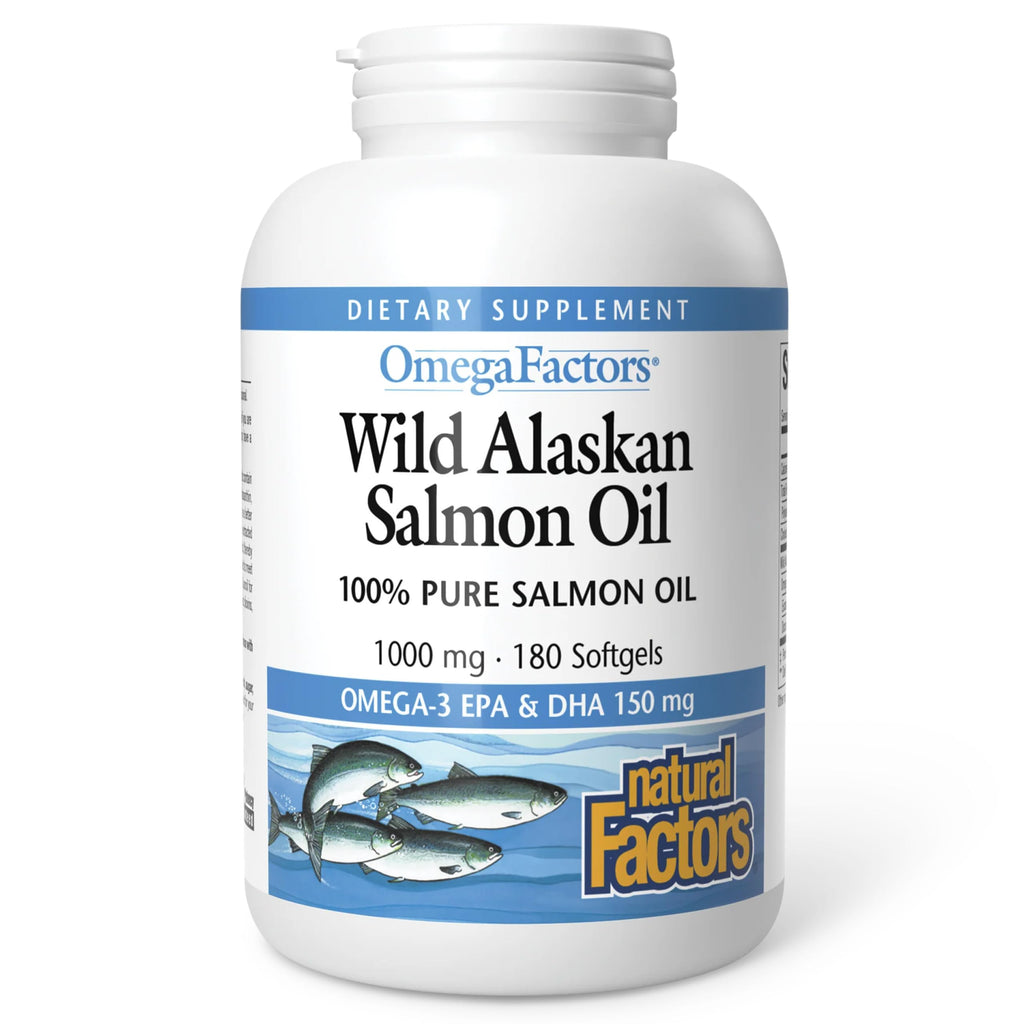 Wild Alaskan Salmon Oil 1,000 mg Omega-3 180 Softgels W8026