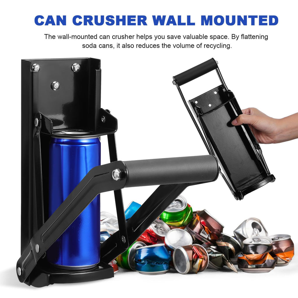 Wall Mounted Stainless Steel Can Crusher with Built in Opener R856308