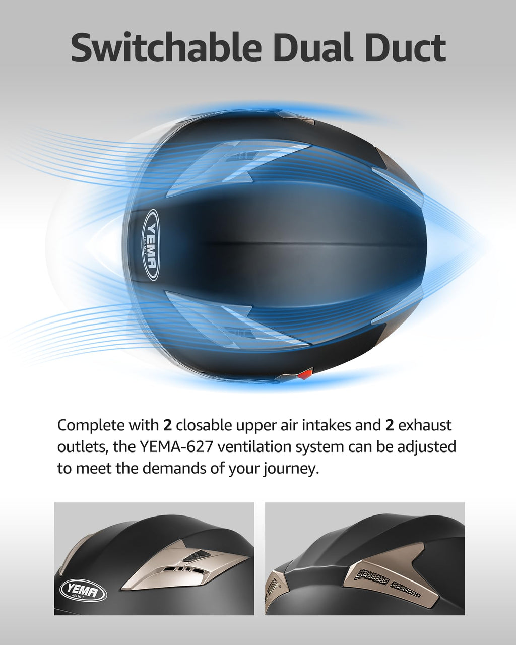 Open Face 3/4 Motorcycle Helmet DOT Approved Dual Visor M492