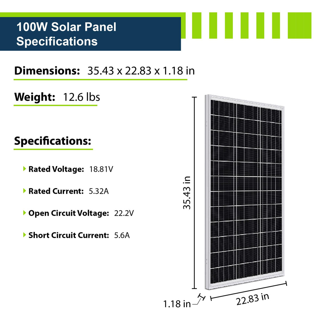 400W 12V Mono Rigid Solar Panel Kit with 30A PWM Charge Controller K6981