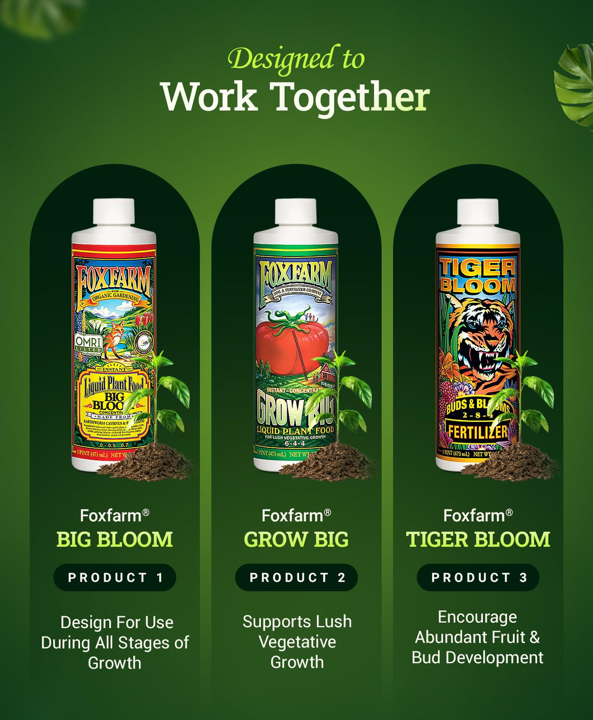 Liquid Fertilizer Trio Pack 3 Pint Bottles B6422