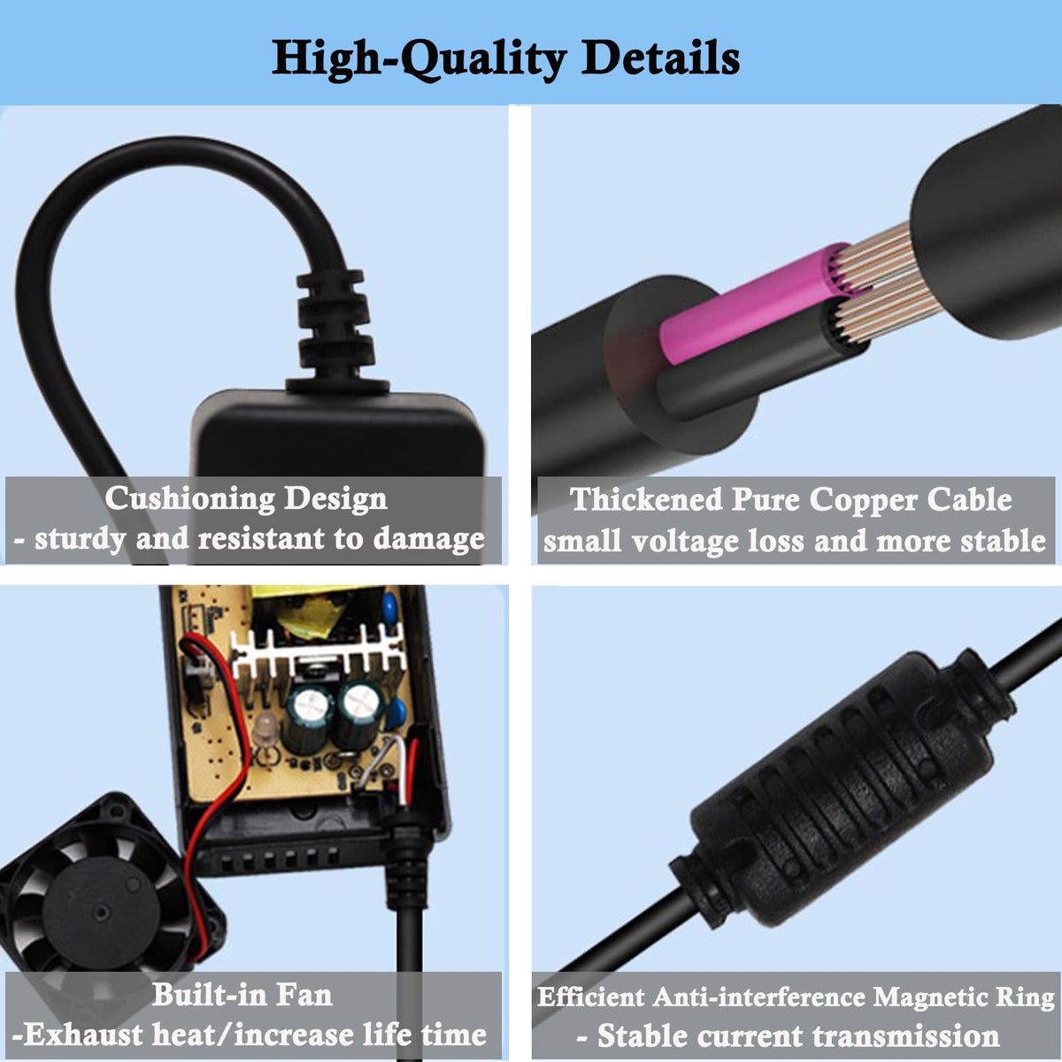 42V 2A Electric Scooter Charger with 4 Plugs B52034